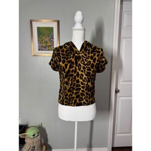 Arabella Leopard Print Crop Top Women's (Fits Like M)‎